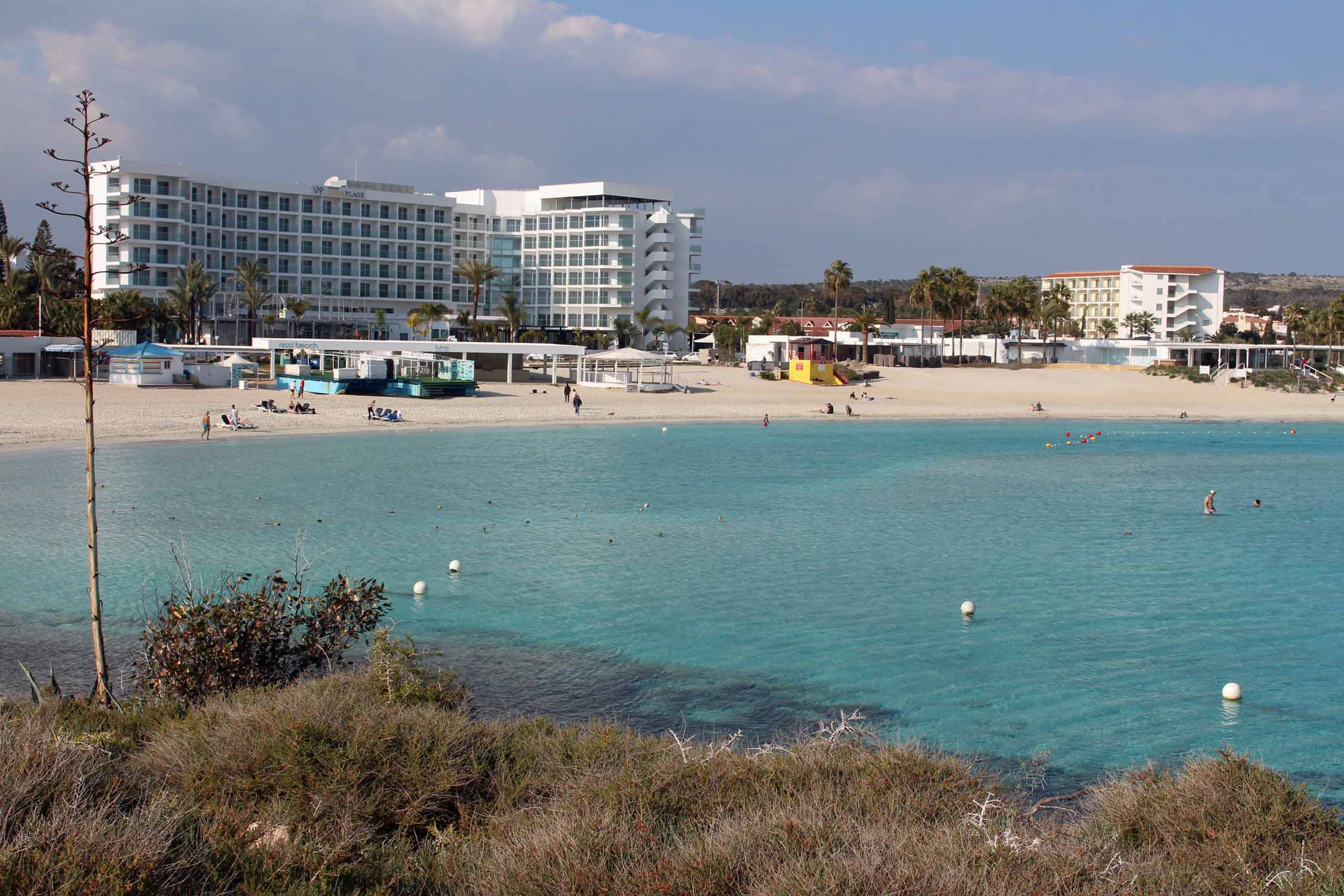 Chypre, Ayia Napa, plage de Latchi, hôtels