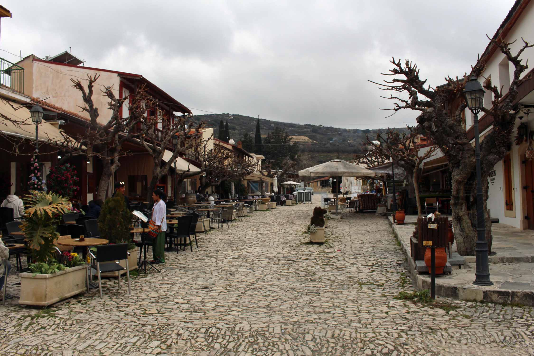 Chypre, Omodos, rue pavée