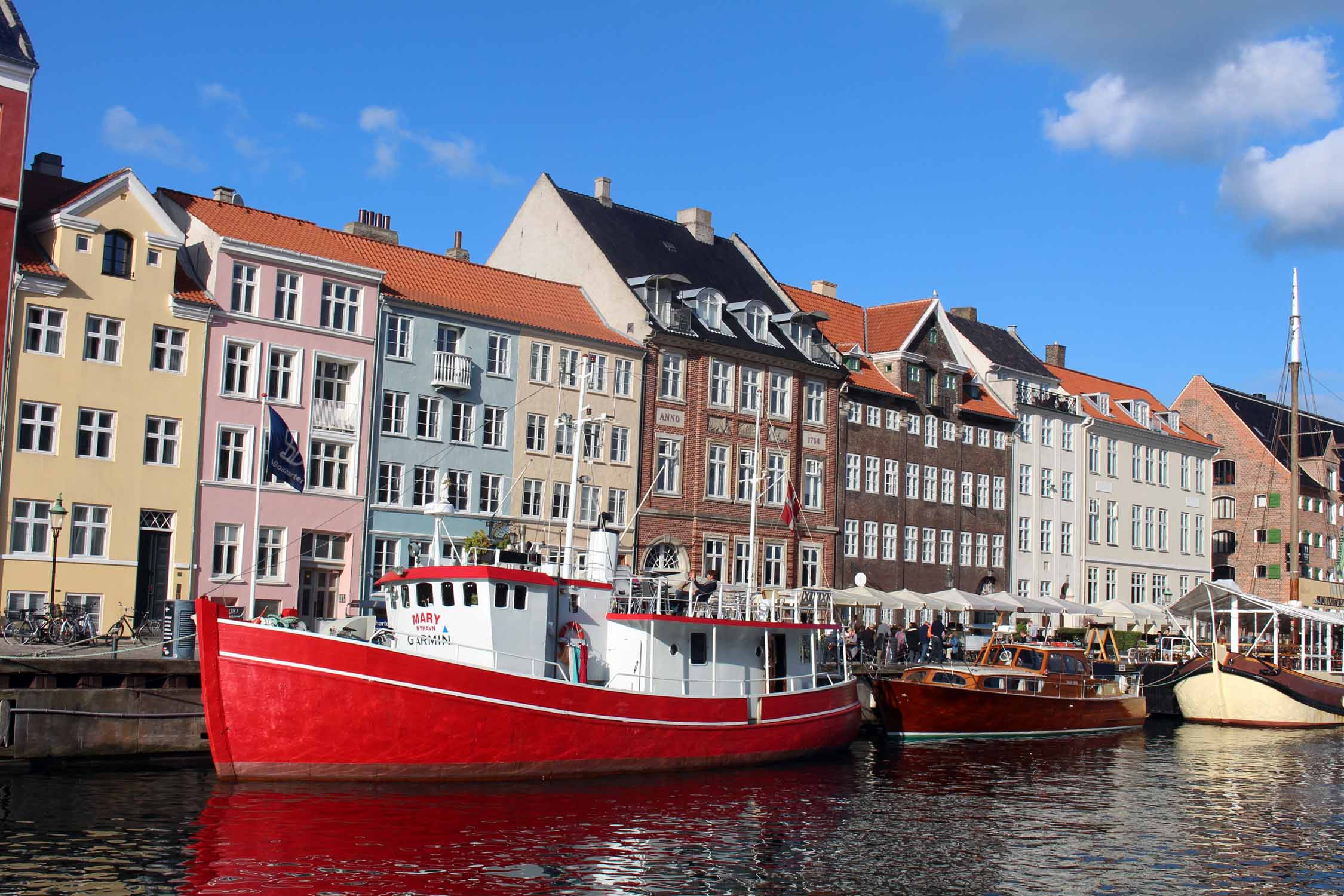 Copenhague, Nyhavn, bateau
