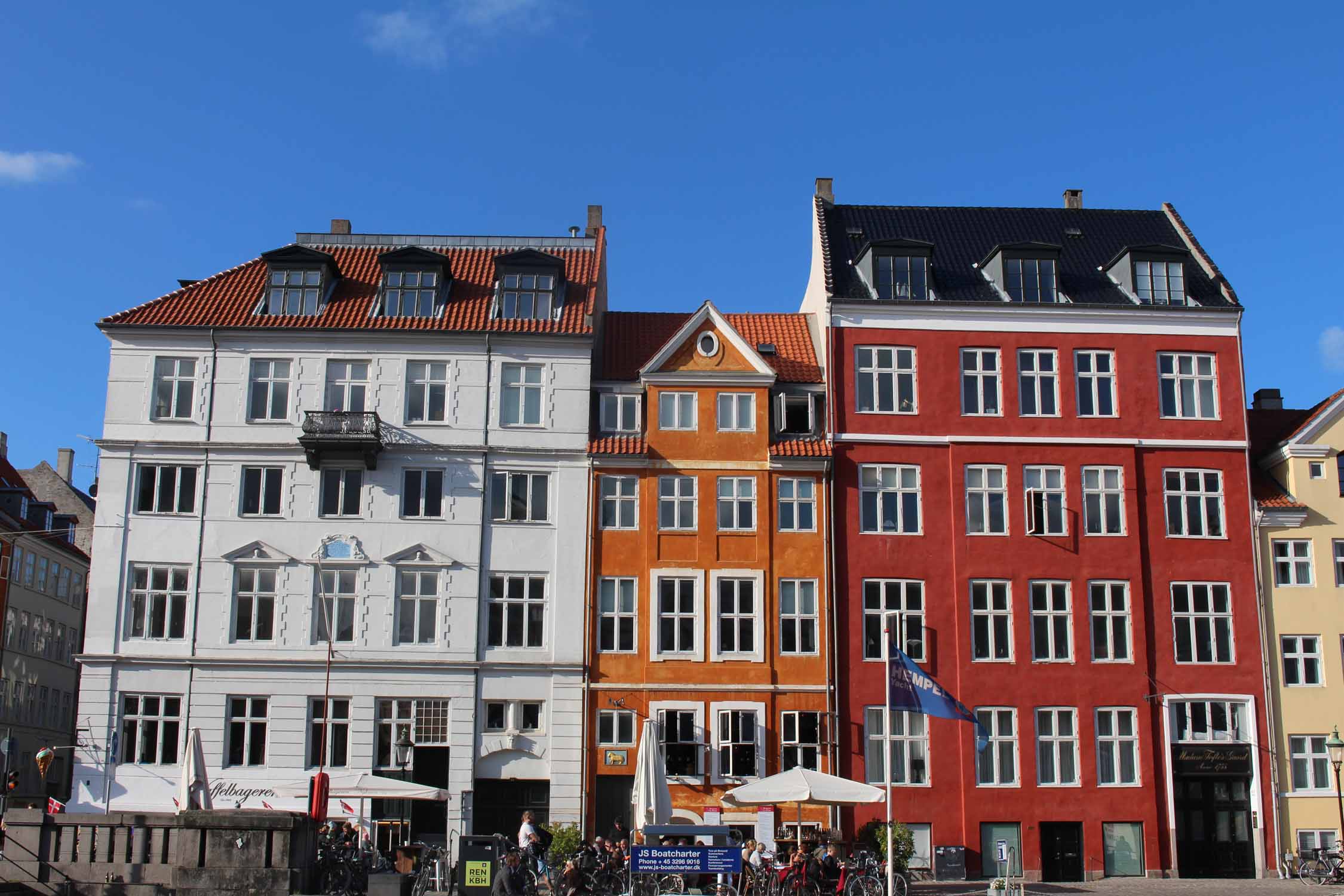Copenhague, Nyhavn, maisons colorées