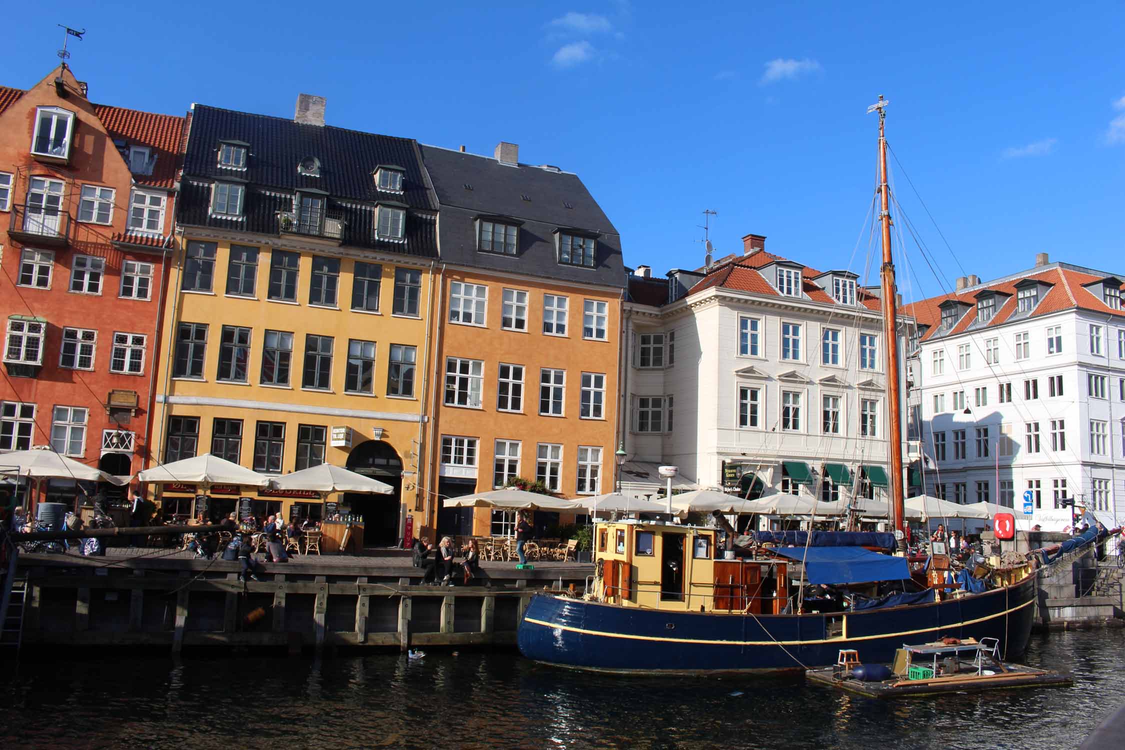 Copenhague, Nyhavn, canal, maisons colorées