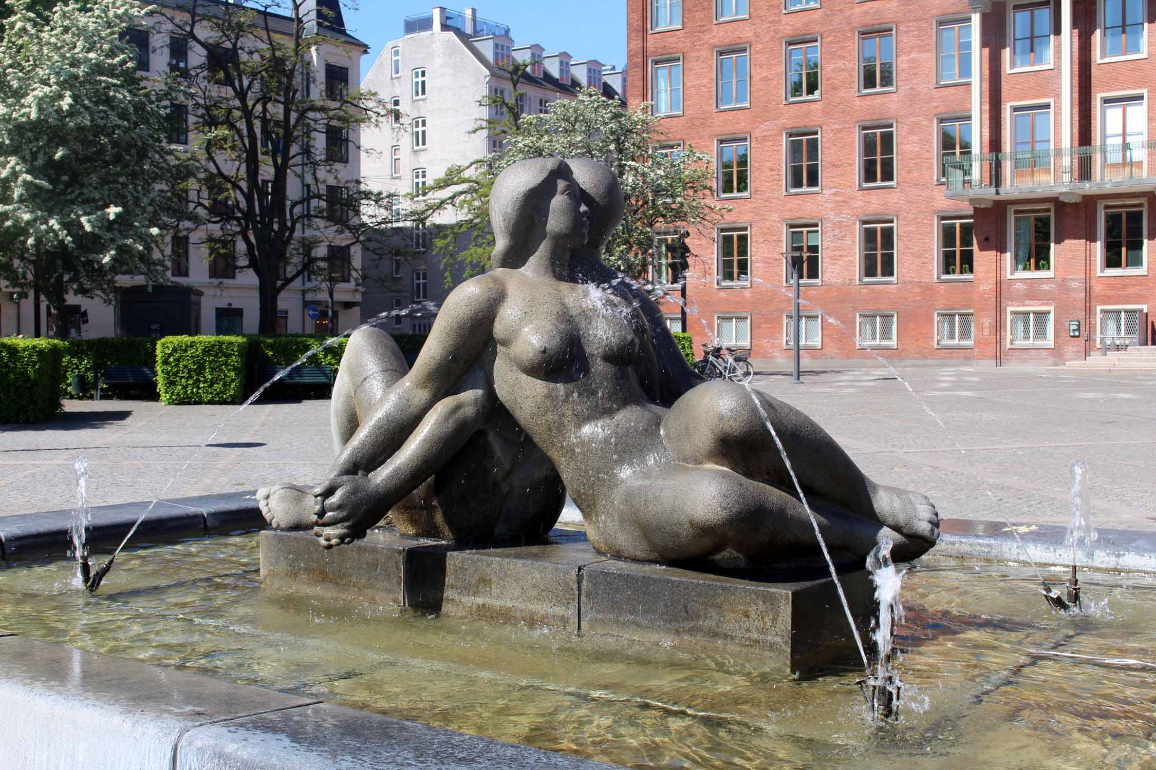 Copenhague, Frederiksberg, hôtel de ville, statue