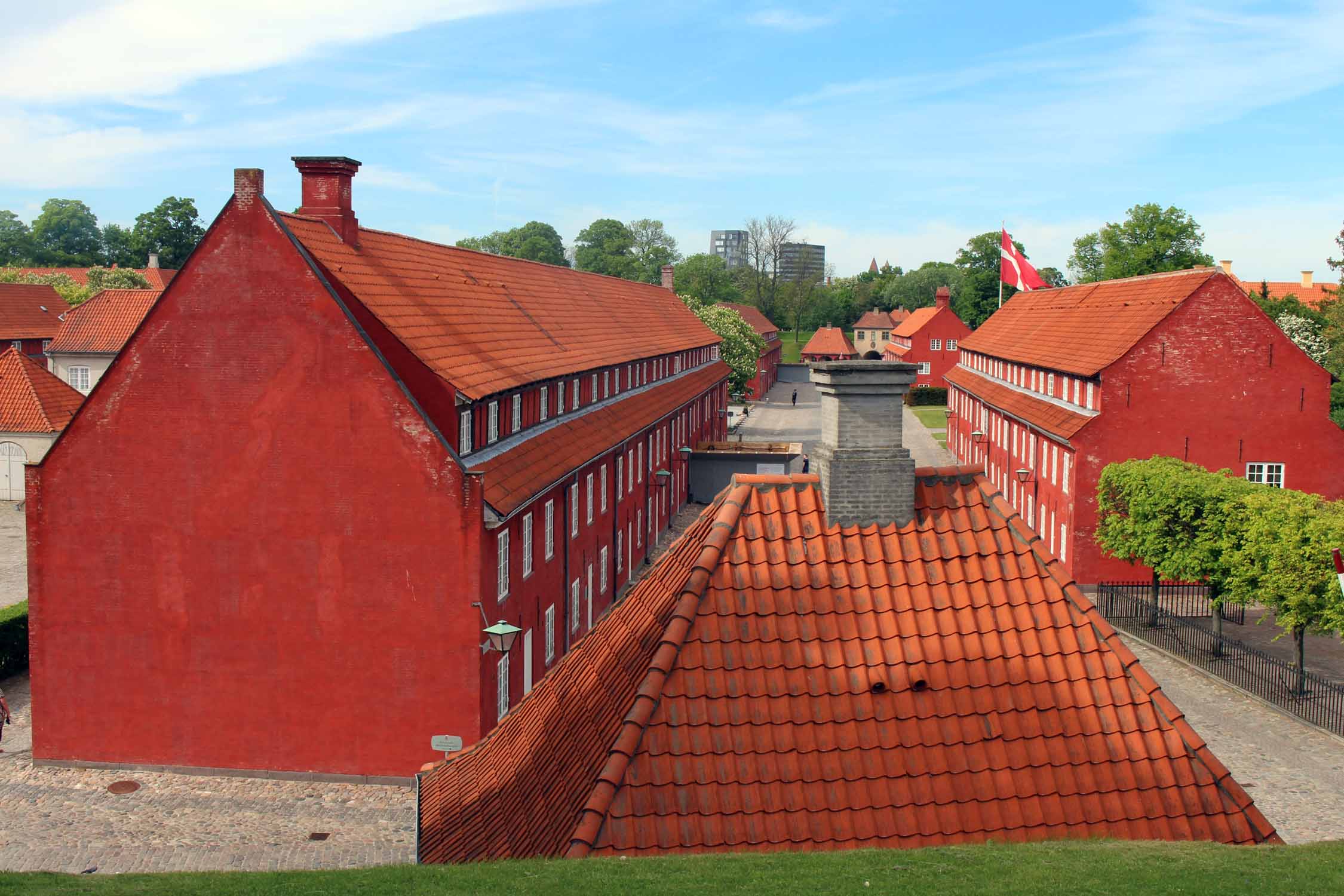 Copenhague, citadelle, bâtiment