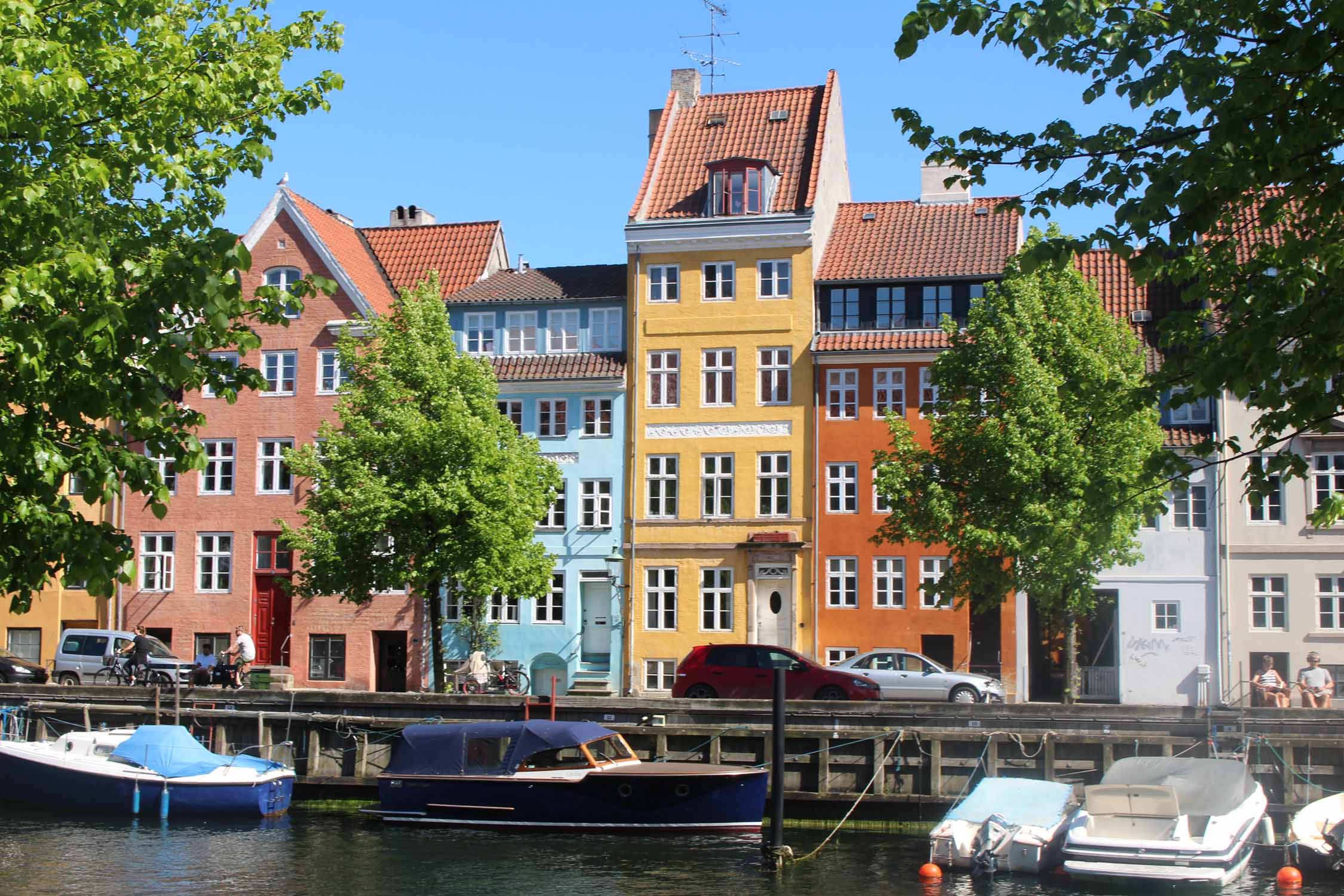 Copenhague, canal Christianhavns, maisons colorées
