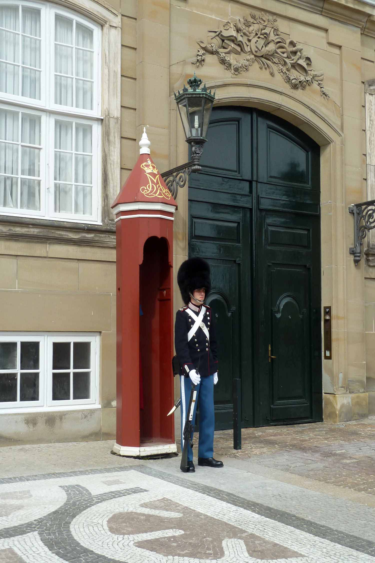 Copenhague, place d'Amalienborg, garde