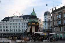 Copenhague, place du Roi, kiosque