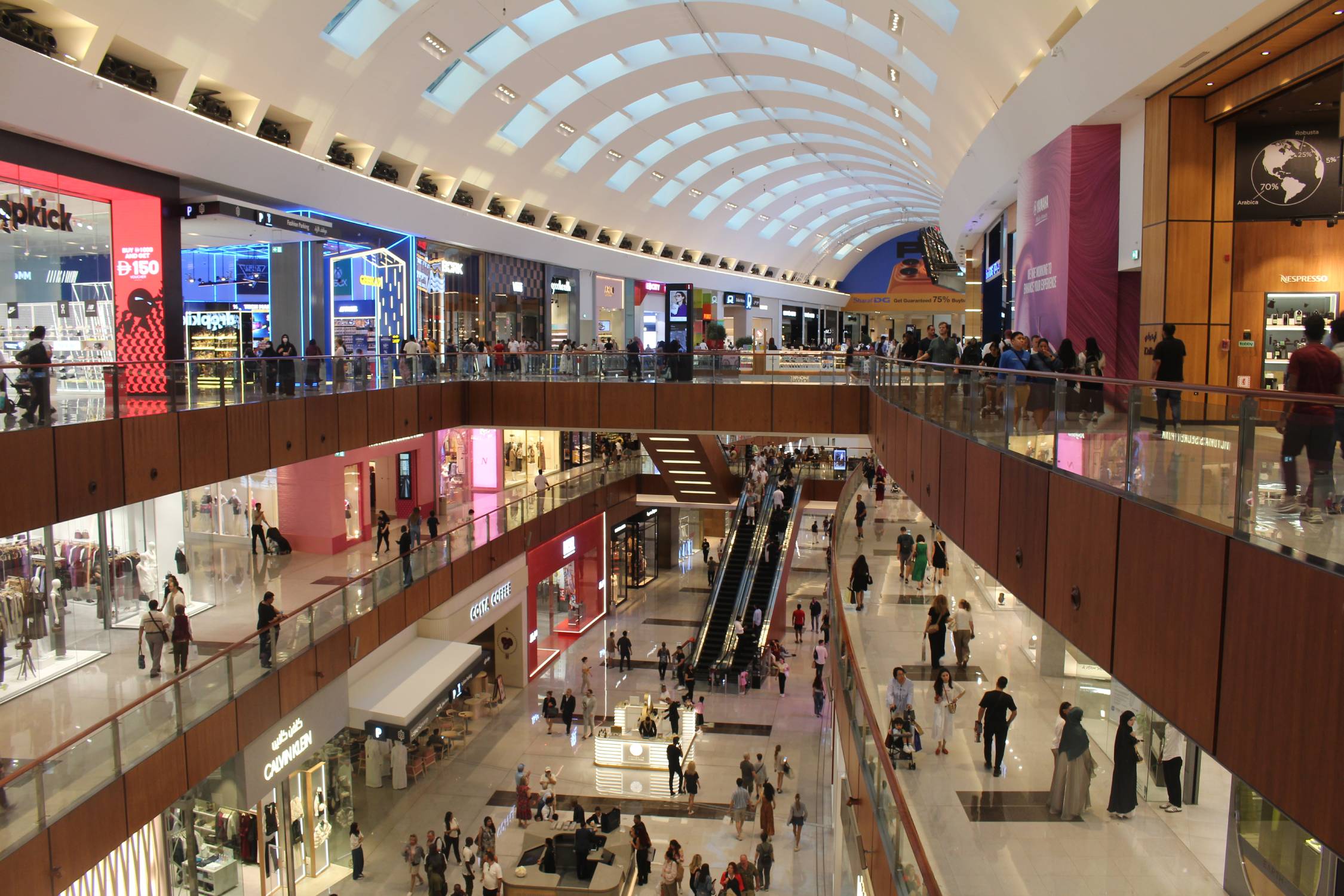 Duba&iuml; Mall, galeries
