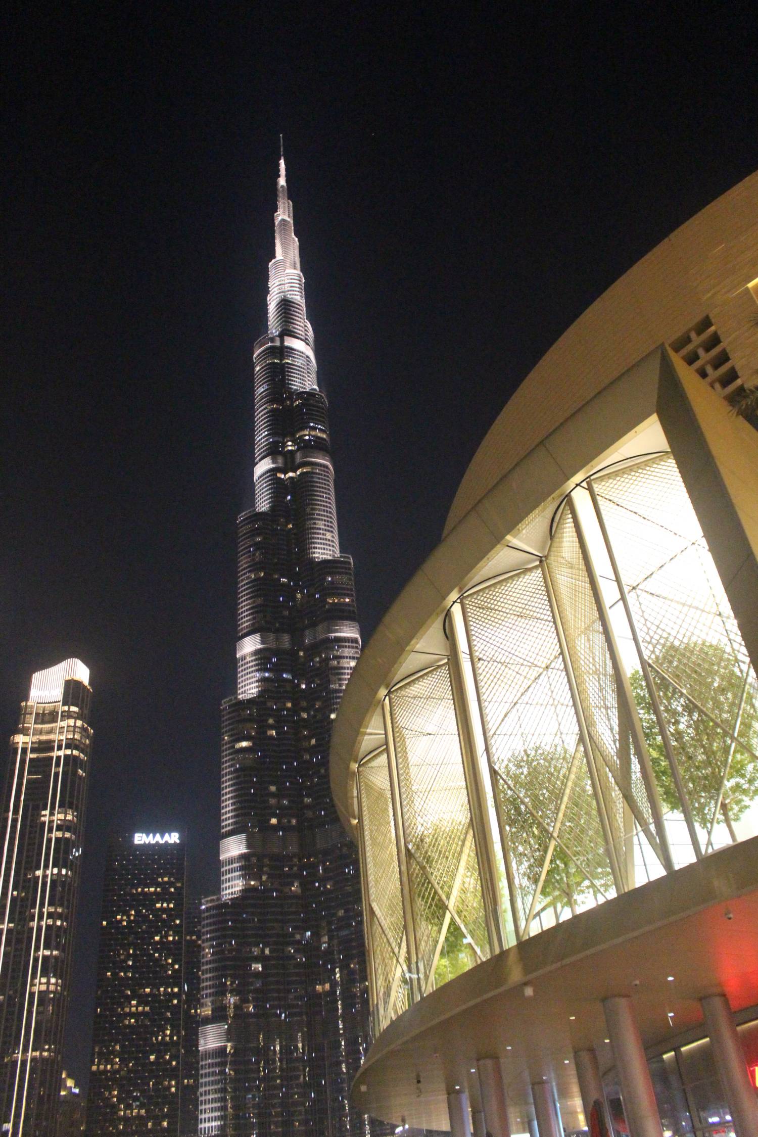 Duba&iuml;, Burj Khalifa, Mall, le soir