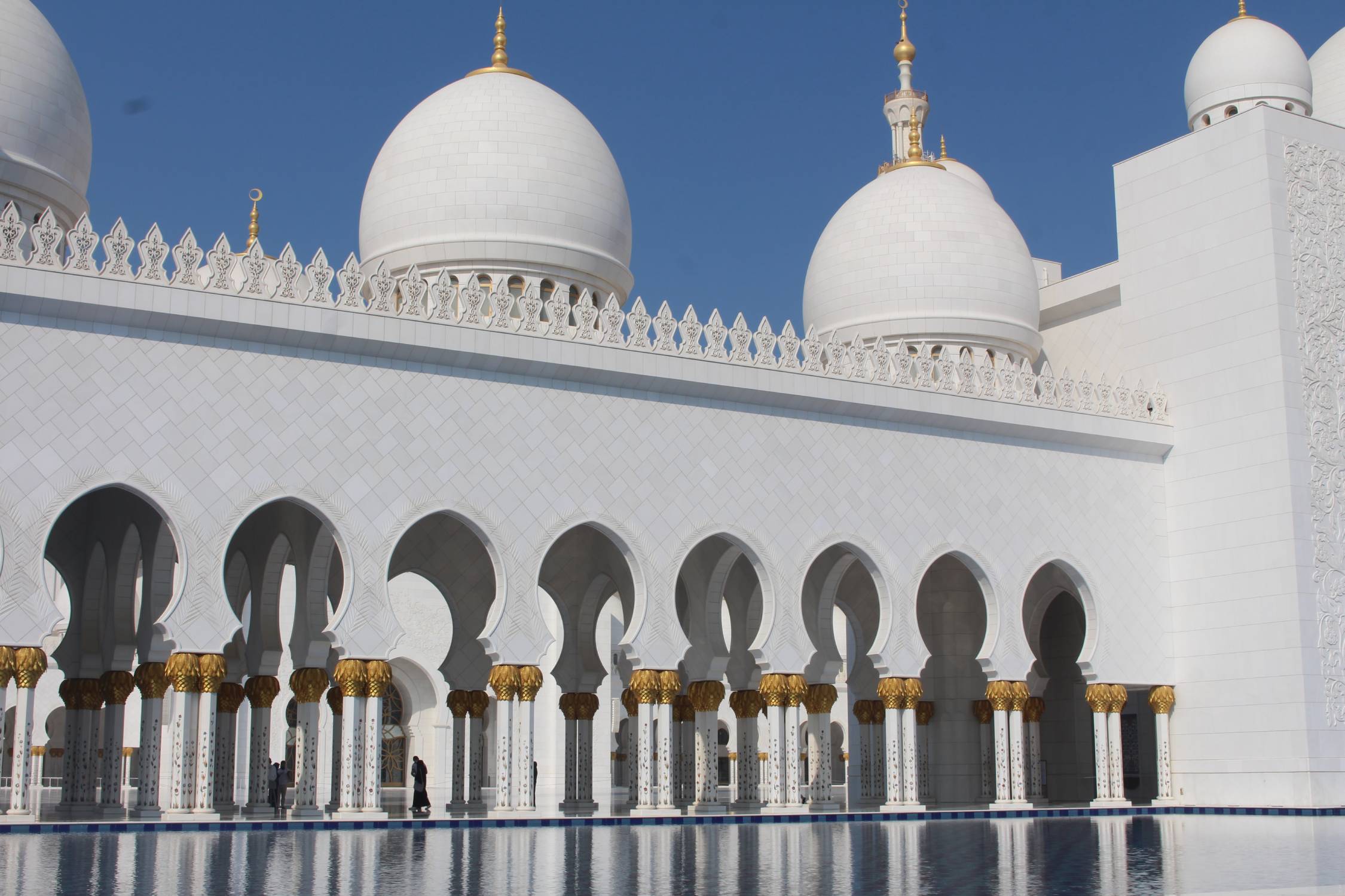 Abou Dhabi, mosqu&eacute;e Cheikh Zayed, colonnes