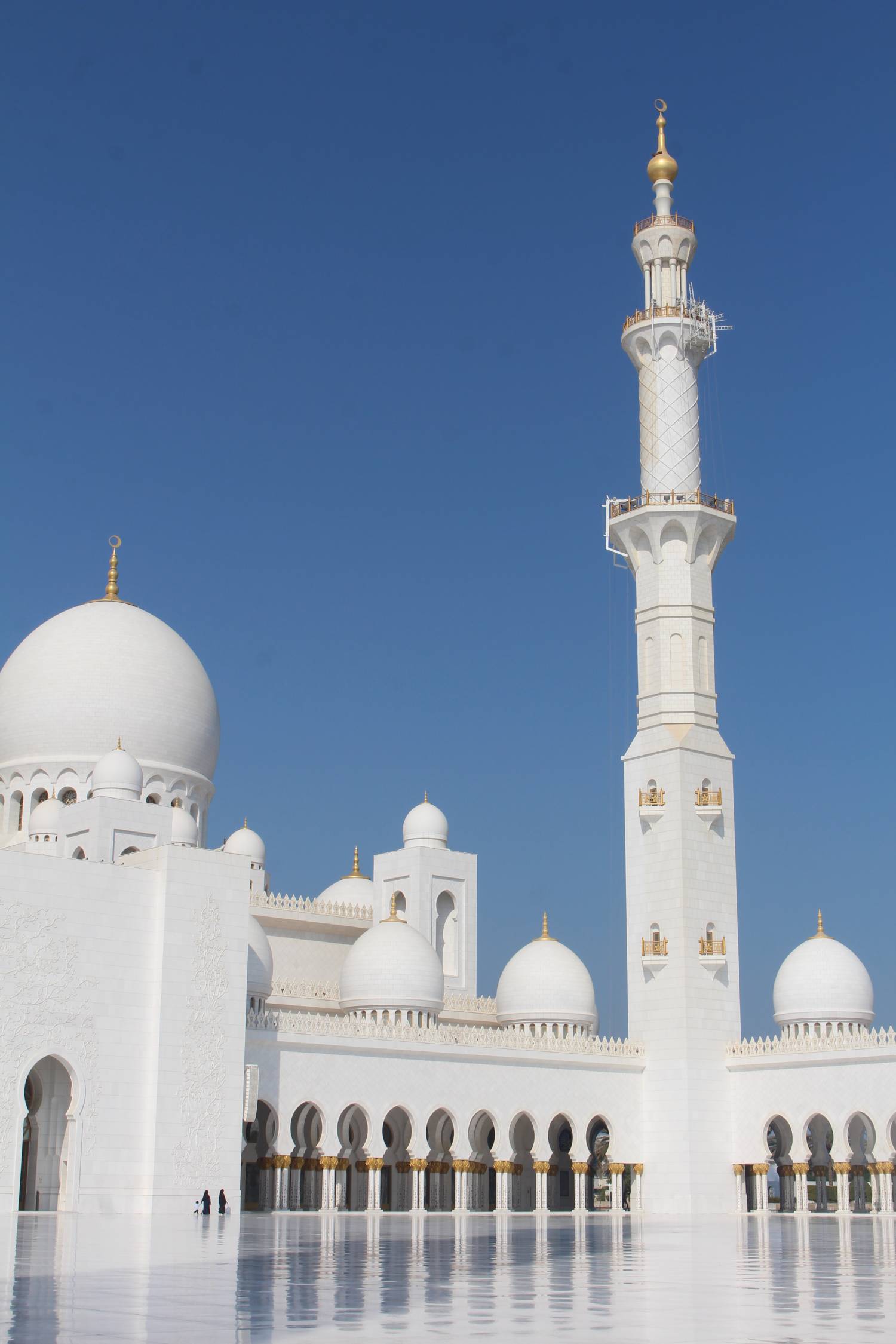 Abou Dhabi, minaret, mosqu&eacute;e Sheikh Zayed