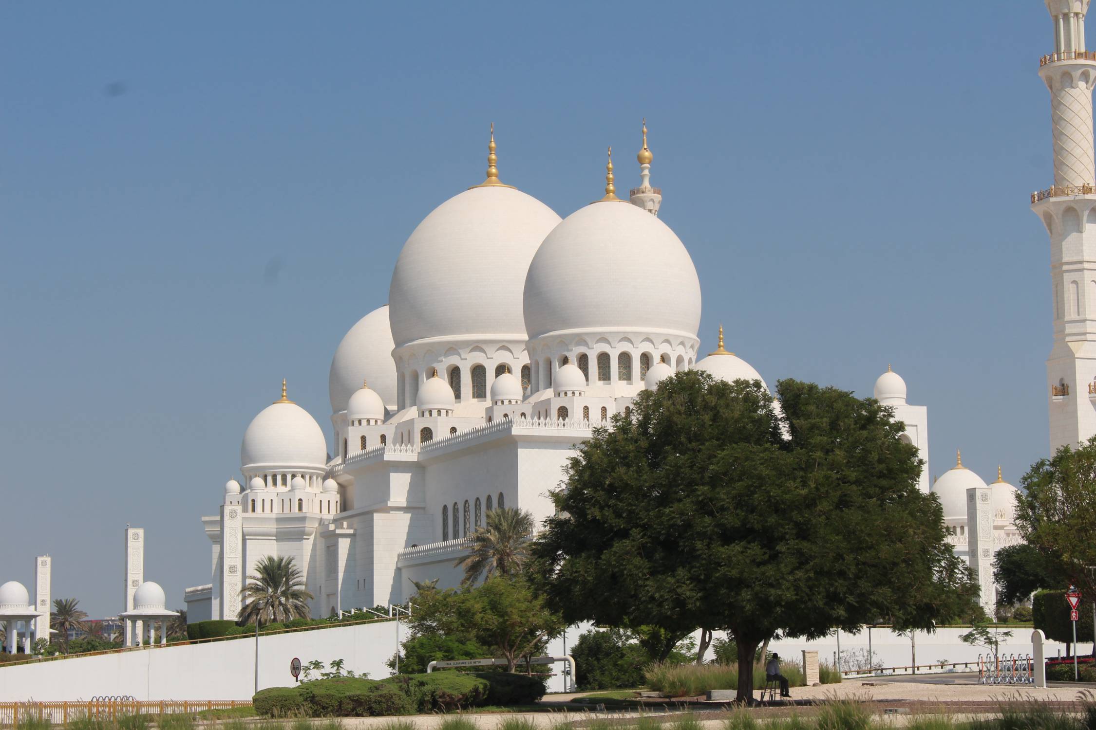 Abou Dhabi, mosqu&eacute;e Cheikh Zayed, paysage