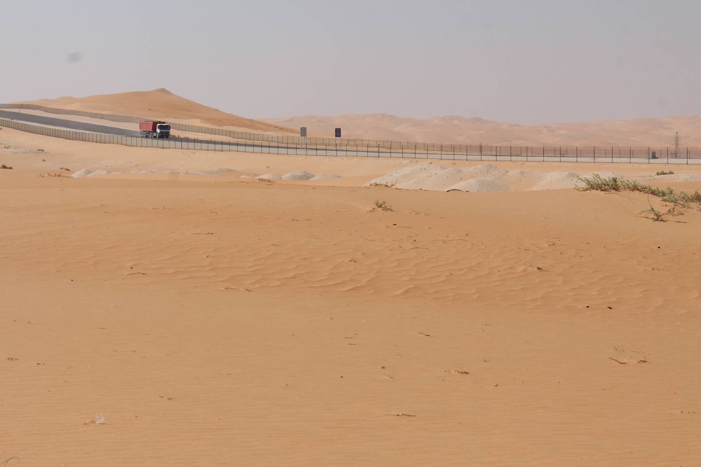 D&eacute;sert de Liwa, route E90