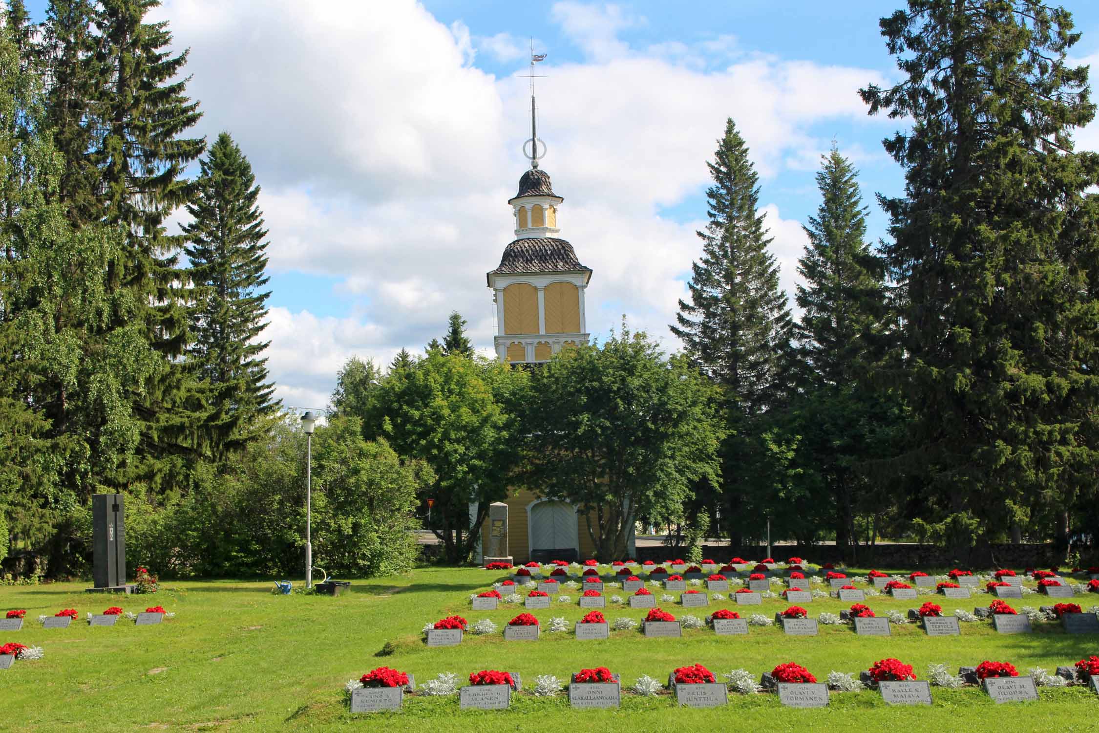 Kemijärvi, cimetière, clocher