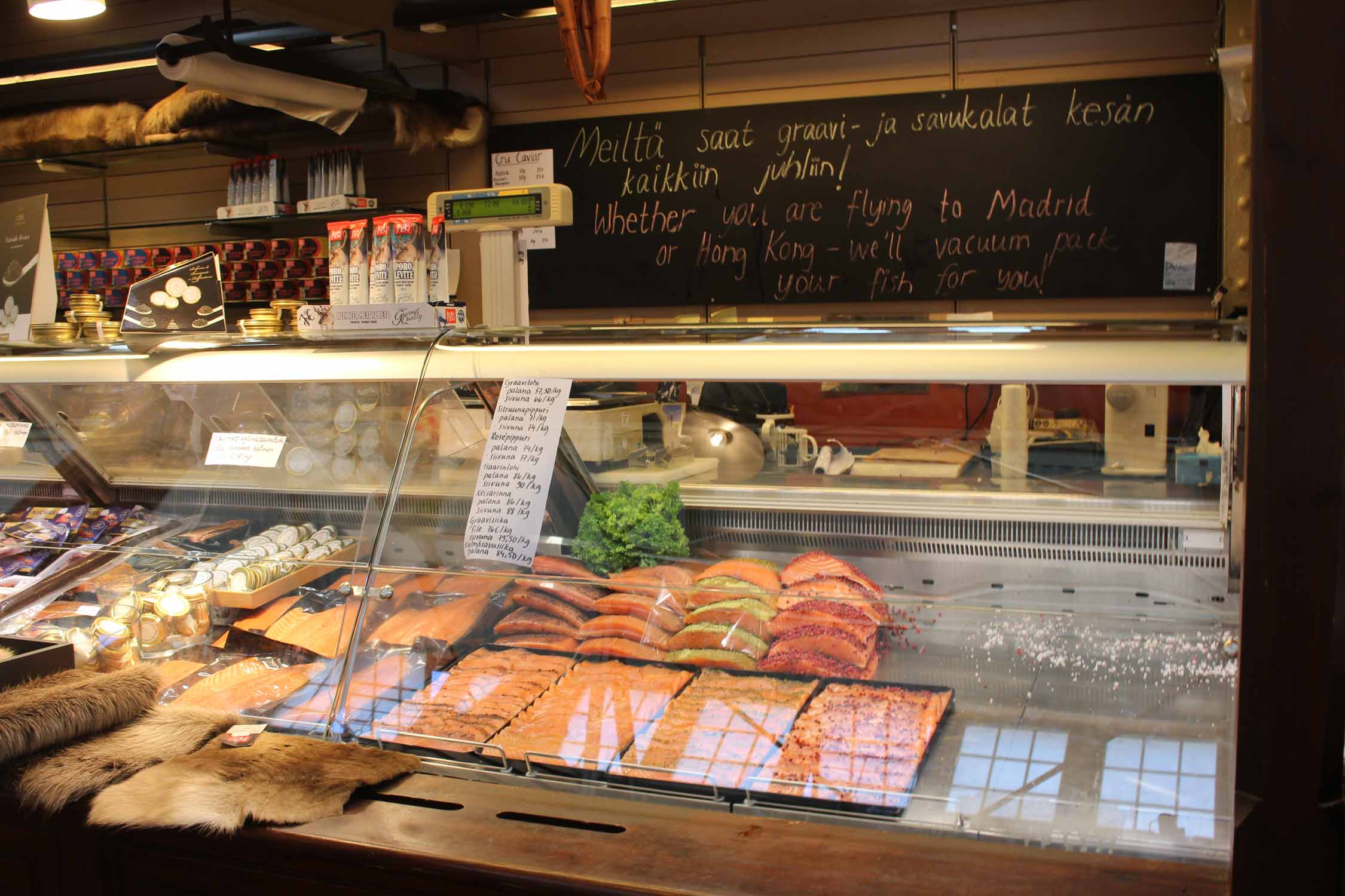 Helsinki, vieux marché couvert, nourriture