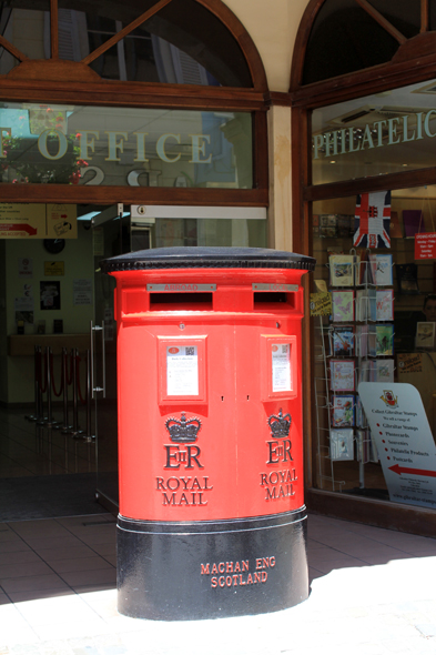 Gibraltar, Boîte aux lettres, Royal Mail