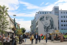 Islande, Akureyri, rue commer&ccedil;ante
