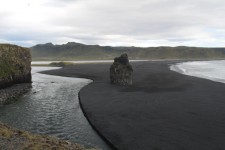 Islande, Dyrh&oacute;laey, sable noir
