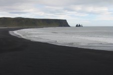 Islande, Dyrh&oacute;laey, sable noir, paysage