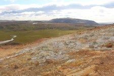Islande, Selt&uacute;n, fumerolles, paysage