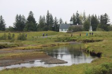 Islande, parc de Thingvellir, &eacute;glise
