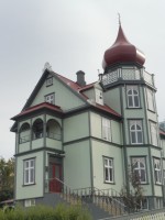 Islande, Reykjavik, &eacute;difice rue Skalholtsstigur