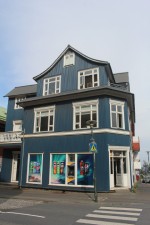 Islande, Reykjavik, maison bleue
