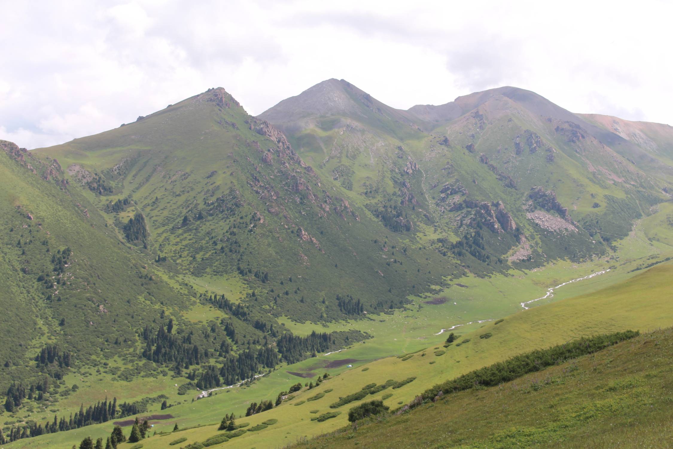 Paysage, parc de Karakol, pic Karakol