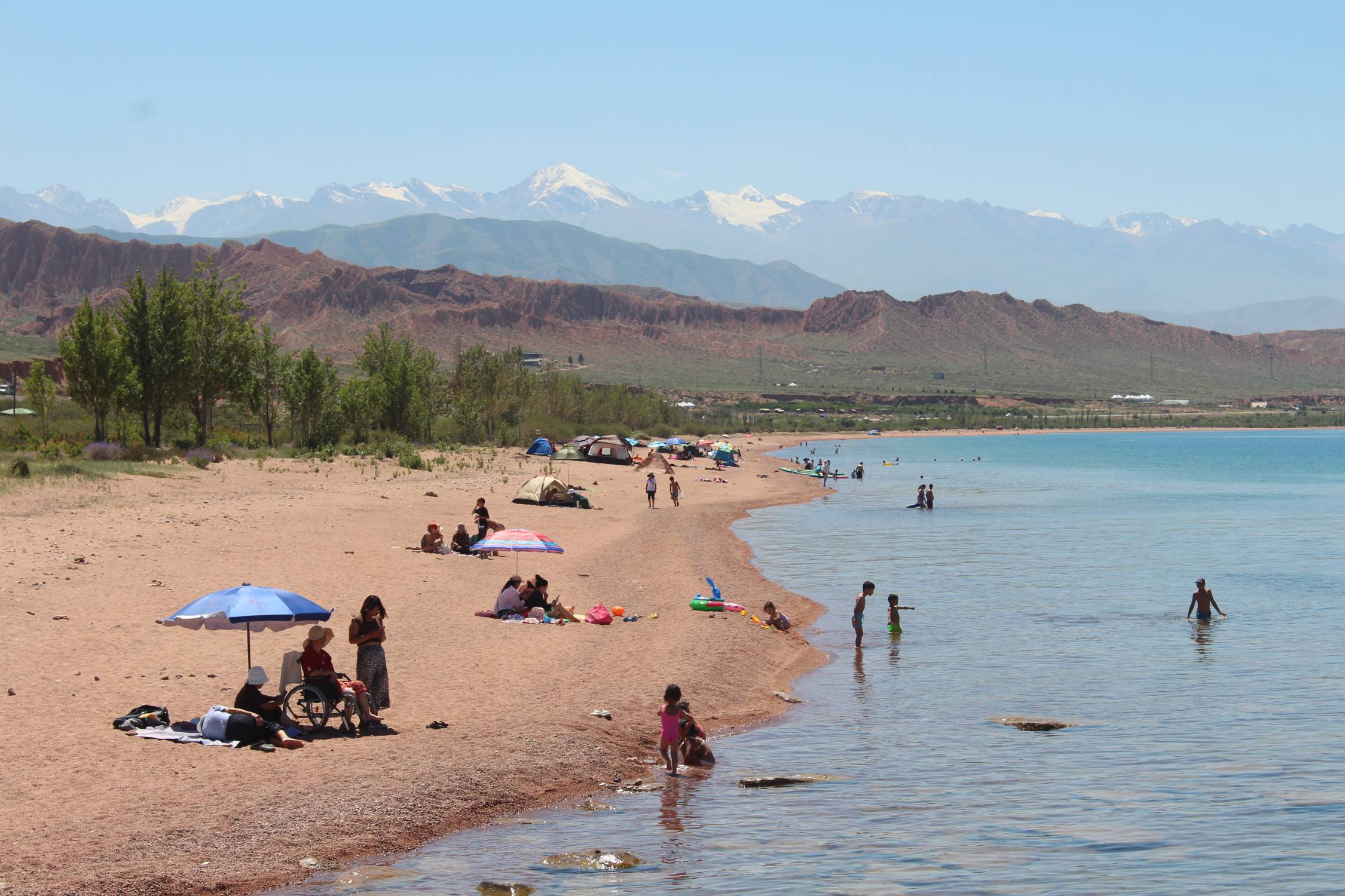 Bokonbaevo, plage, paysage