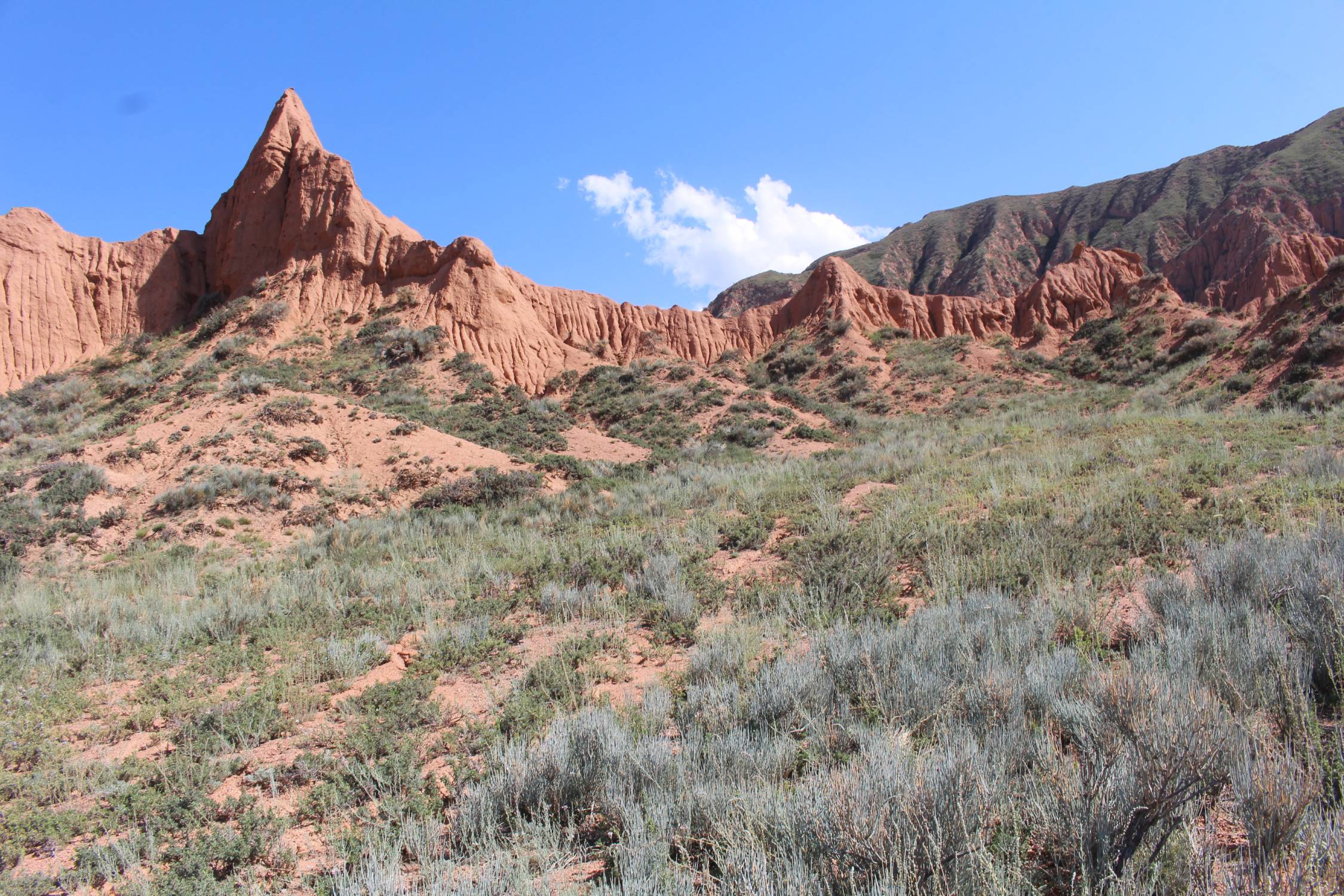 Issyk-Koul, canyon Mars, roches rouges