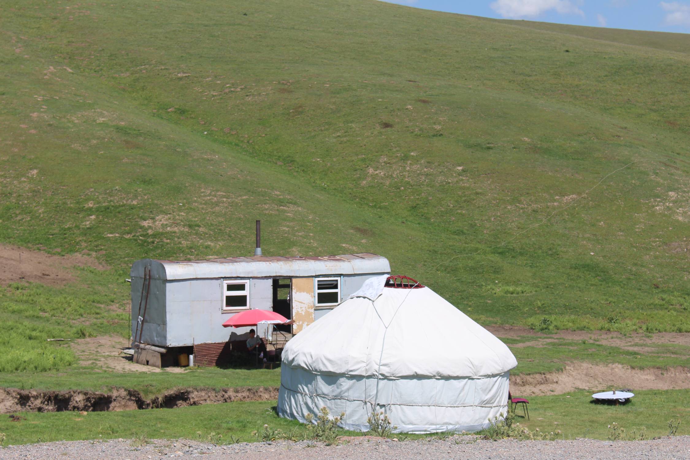 Col de Dolon, yourtes, roulotte