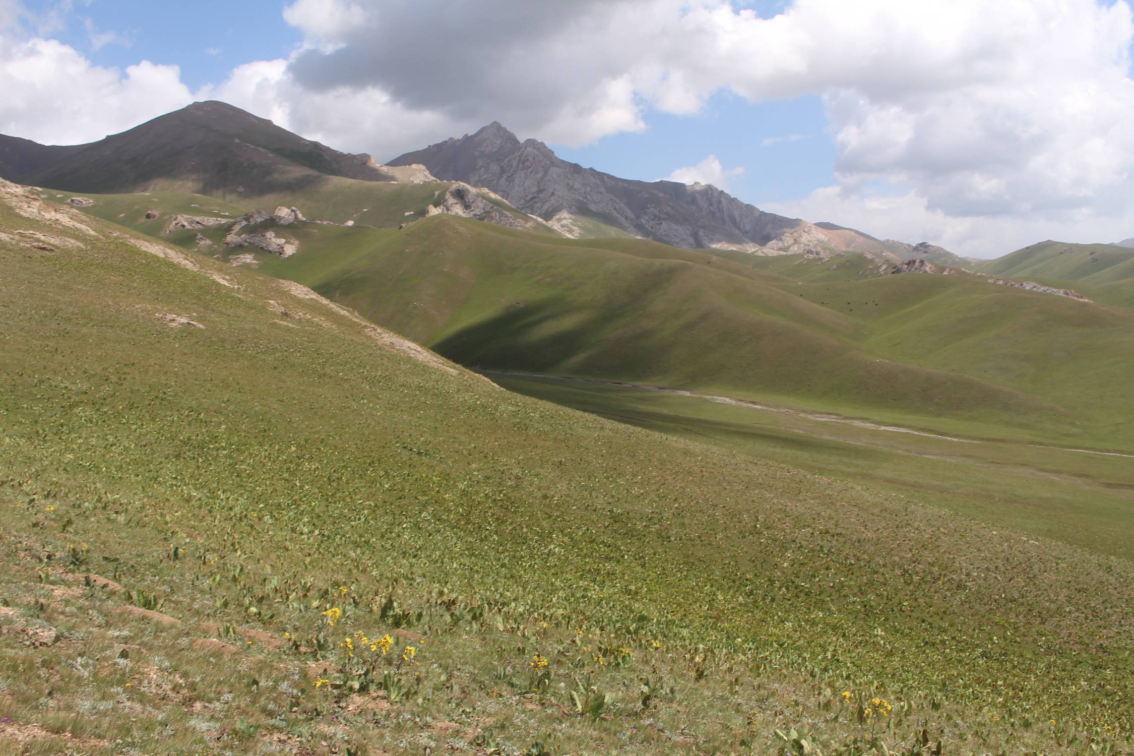 Montagnes, lac Son-Koul