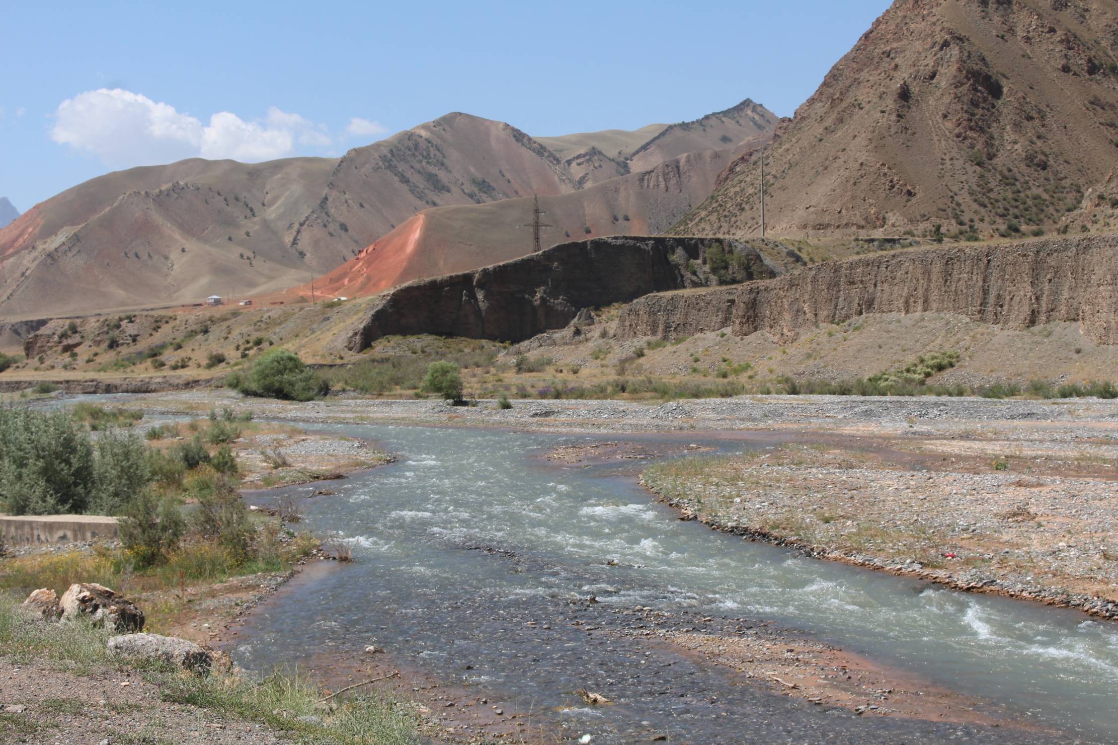 Route du Pamir, rivi&egrave;re G&uuml;lch&ouml;