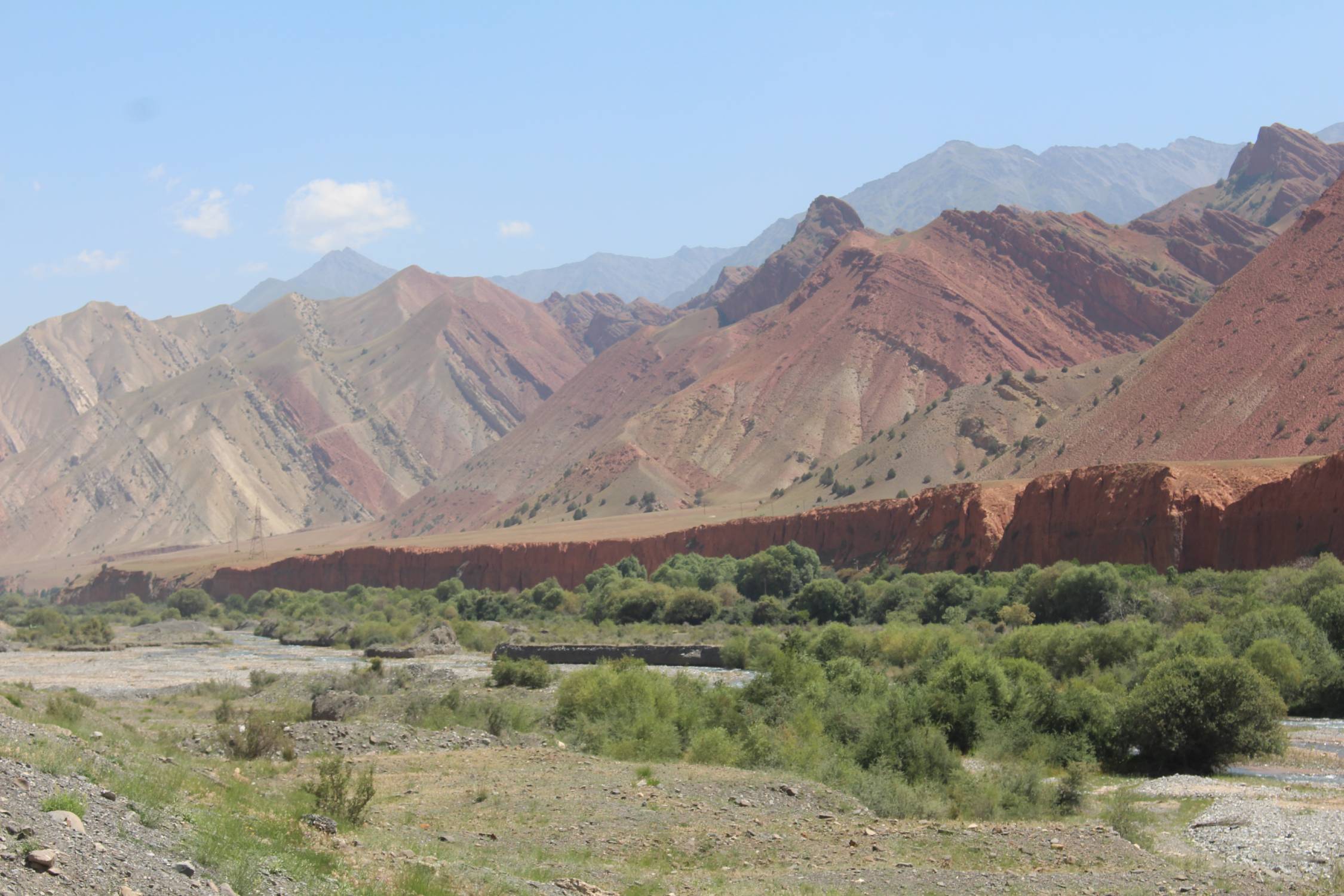 Route du Pamir, montagnes rouges