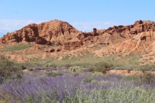 Issyk-Koul, canyon Mars, aster, paysage