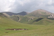 Lac Son-Koul, paysage, steppe