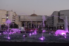 Bichkek, place Ala-Too, nuit