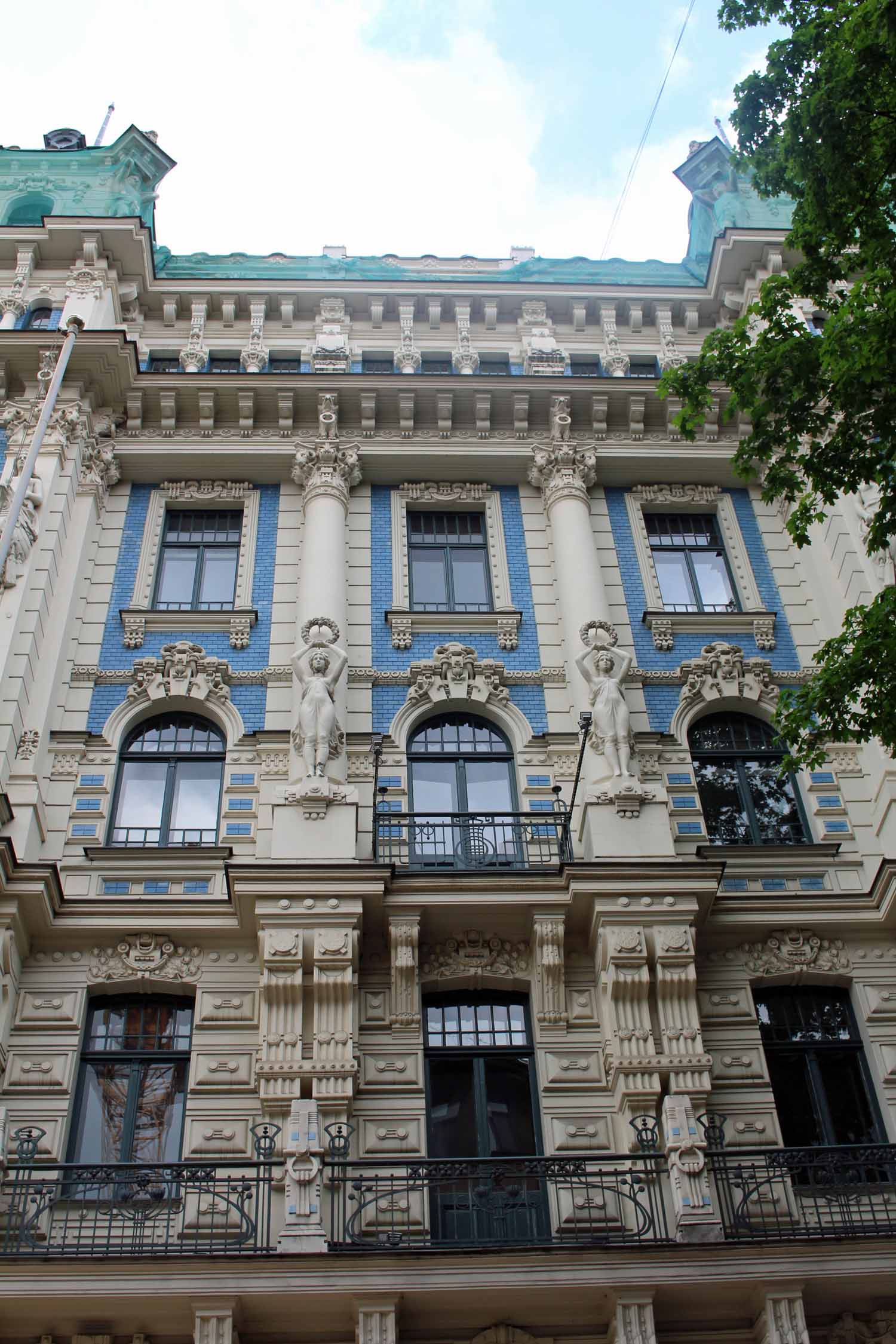 Riga, Art Nouveau, rue Elizabetes iela, Buvinzenieris, Mihails Eizensteins