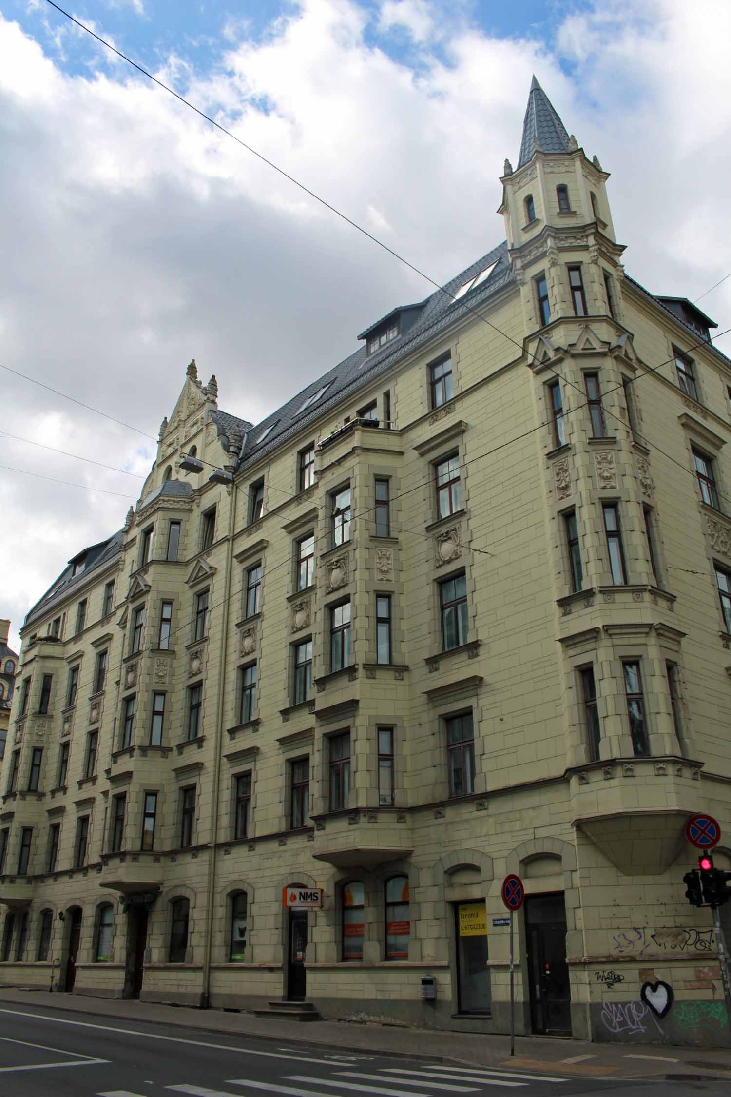 Riga, Art Nouveau, rue Lacplesa iela