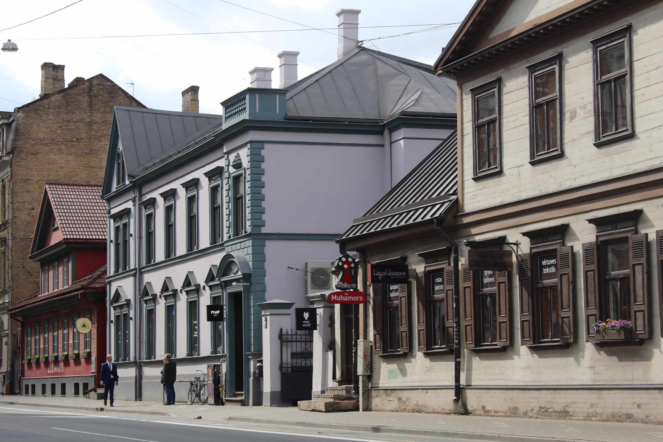 Riga, Art Nouveau, rue Lacplesa iela, maison typique