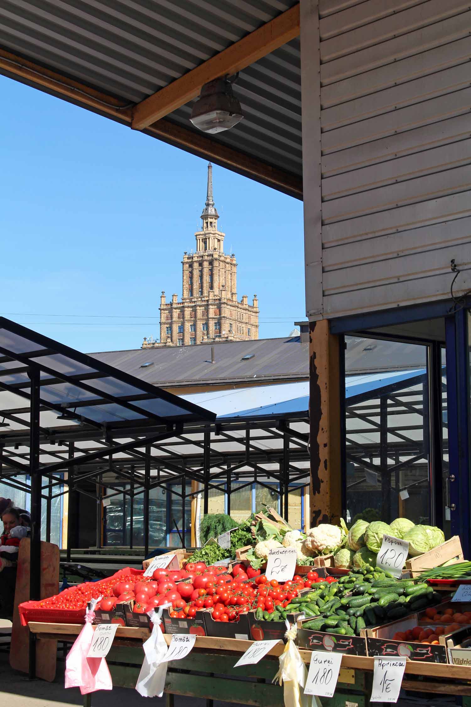 Riga, marché central, fruits et légumes