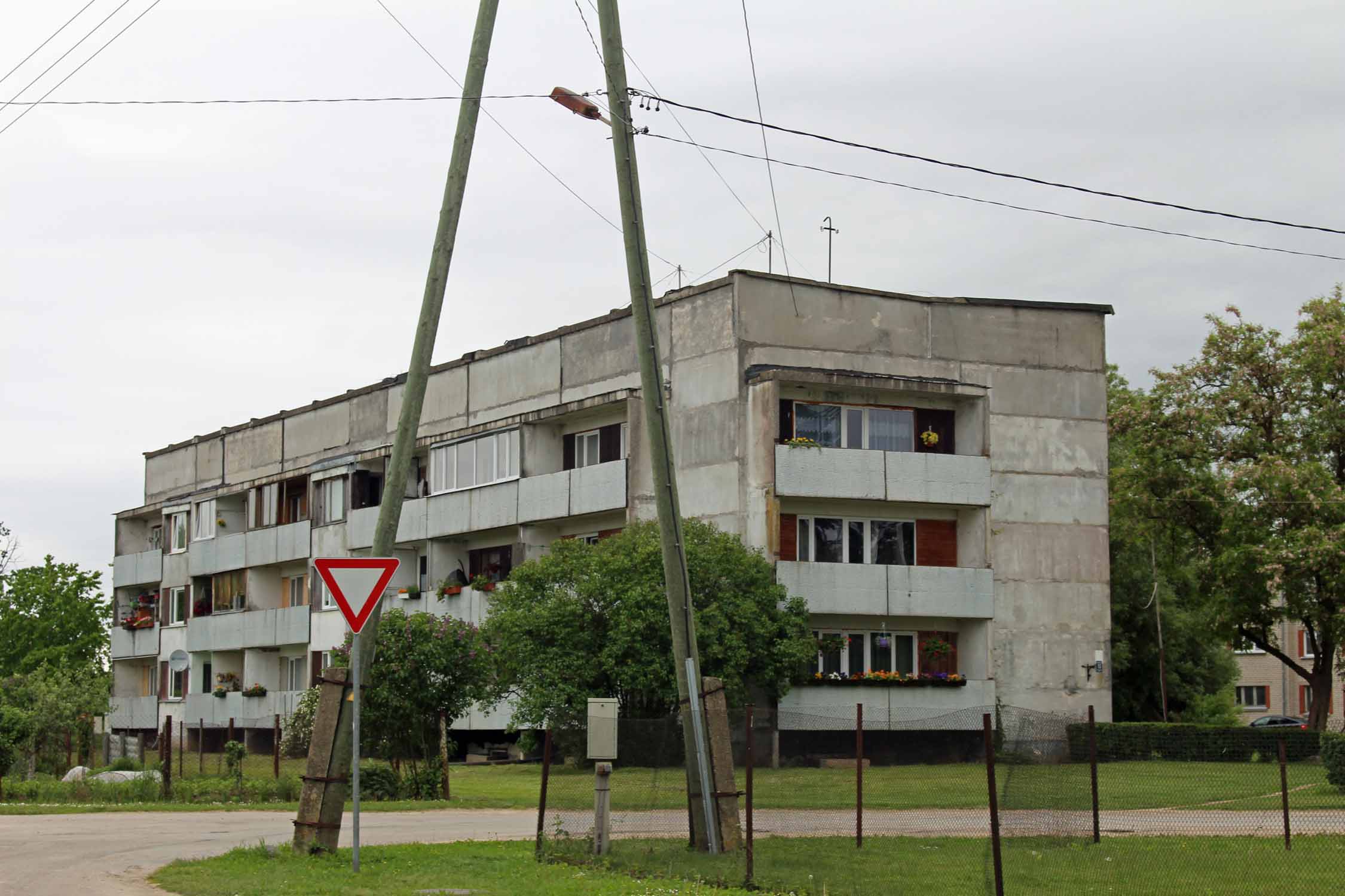 Iecava, bâtiment style soviétique