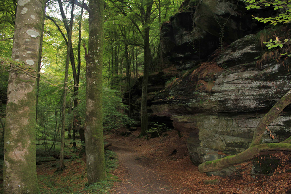 Luxembourg, gorges du Loup, rochers