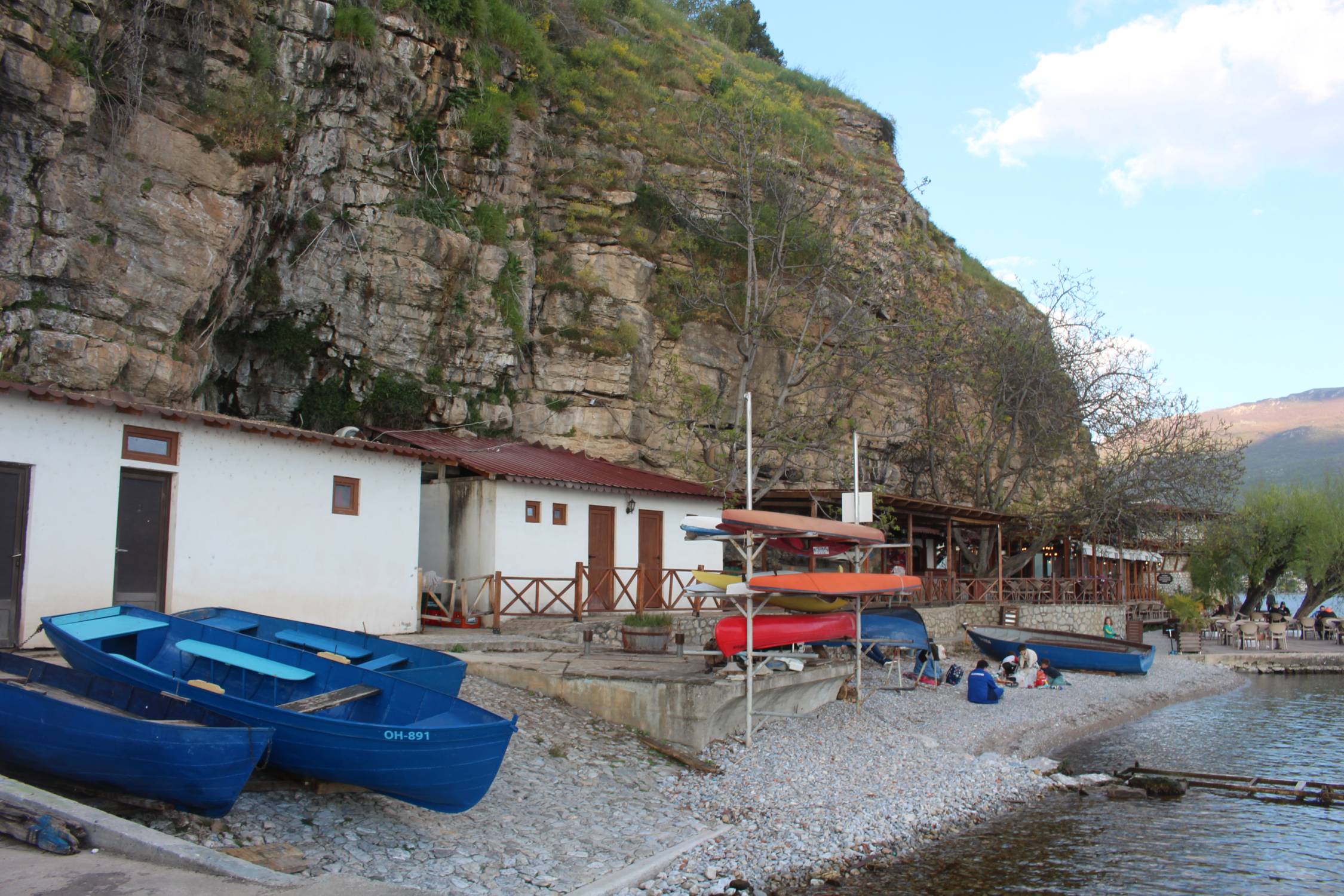 Ohrid, lac, plage de galets