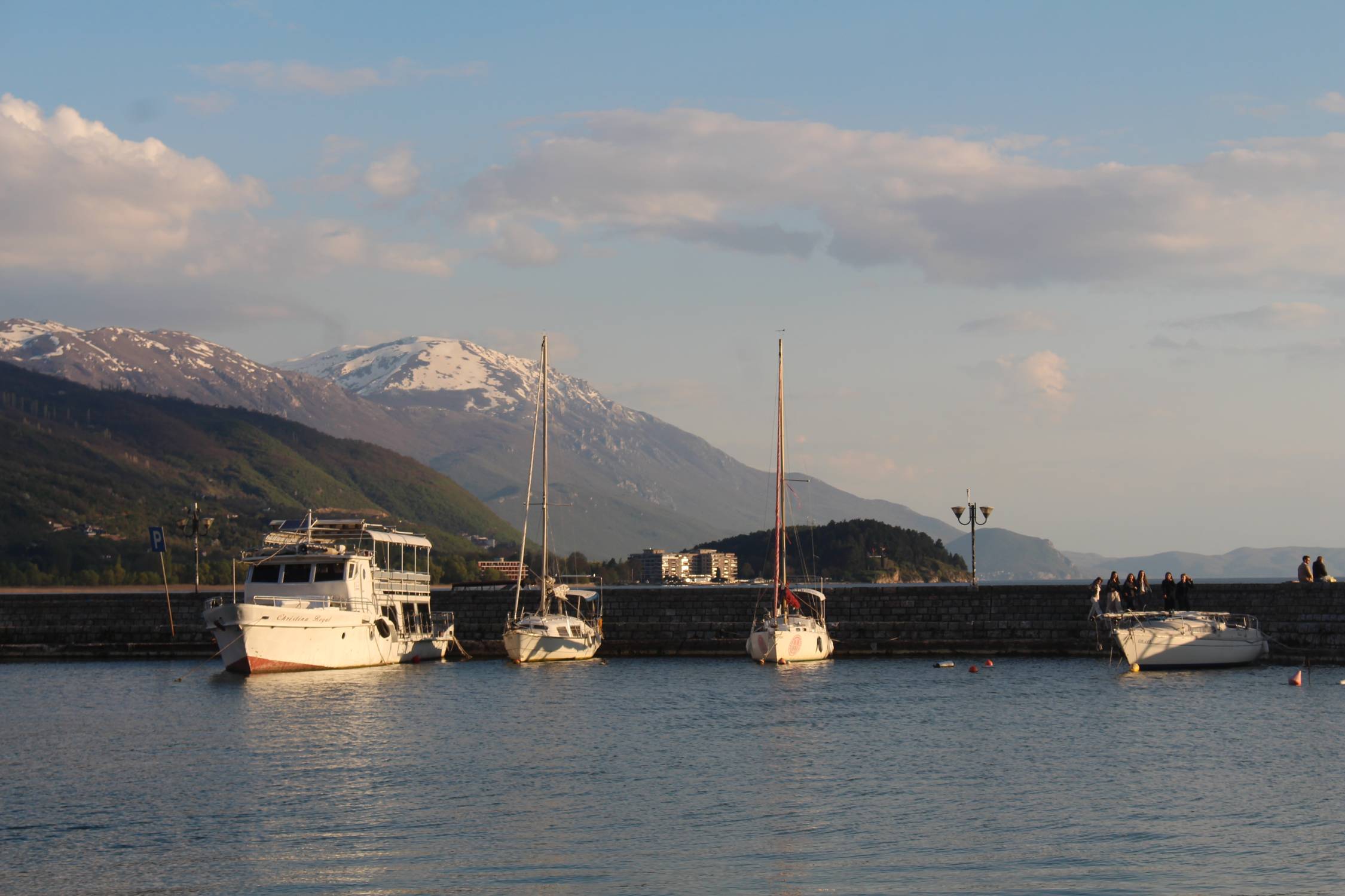 Ohrid, lac, bateaux, paysage