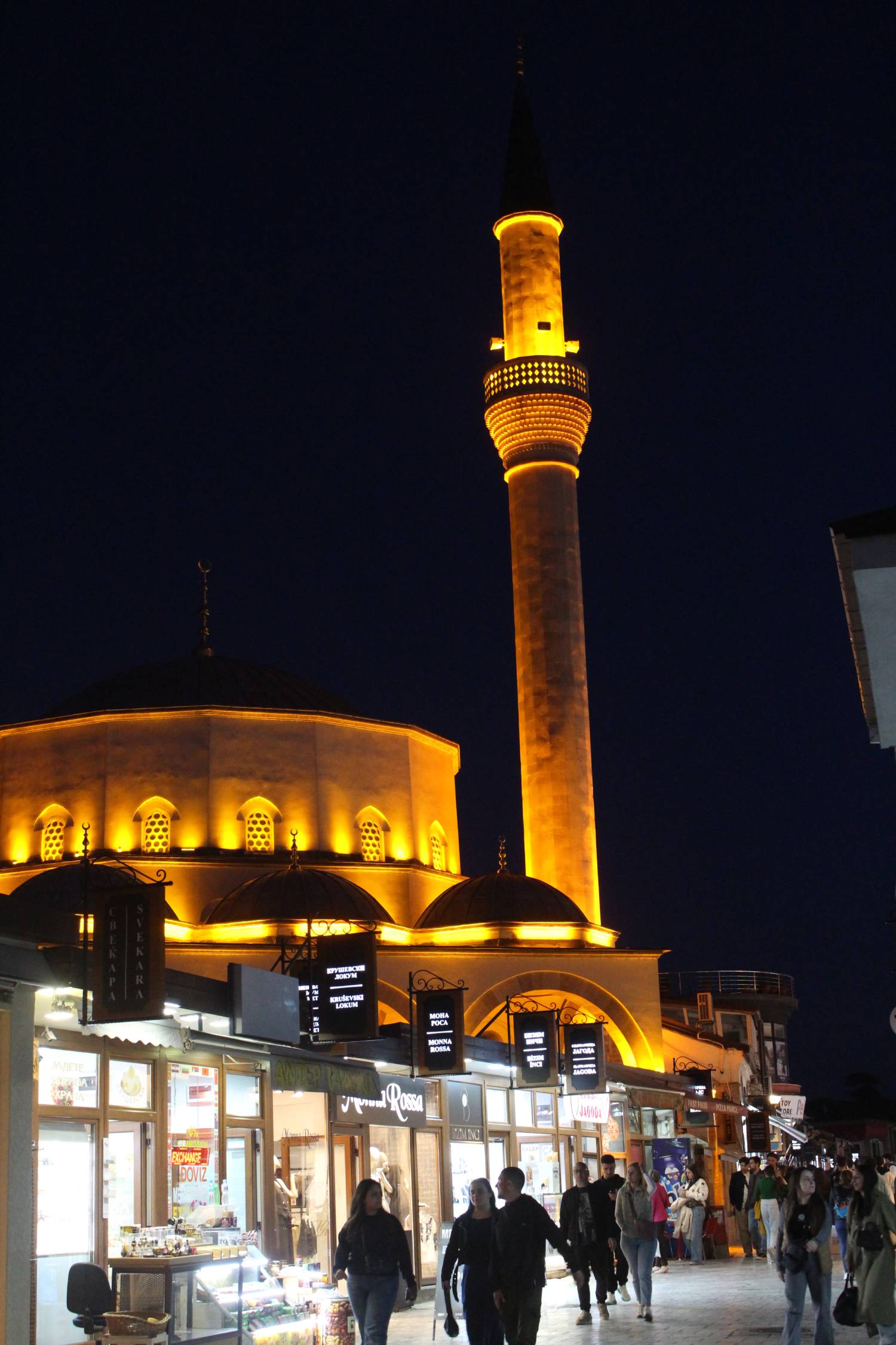 Ohrid, mosqu&eacute;e Ali Pascha, nuit