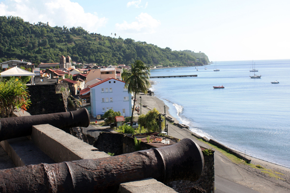 Saint-Pierre, Martinique, batteries canon