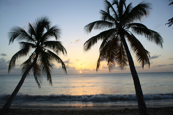 Plage des Salines, coucher de soleil