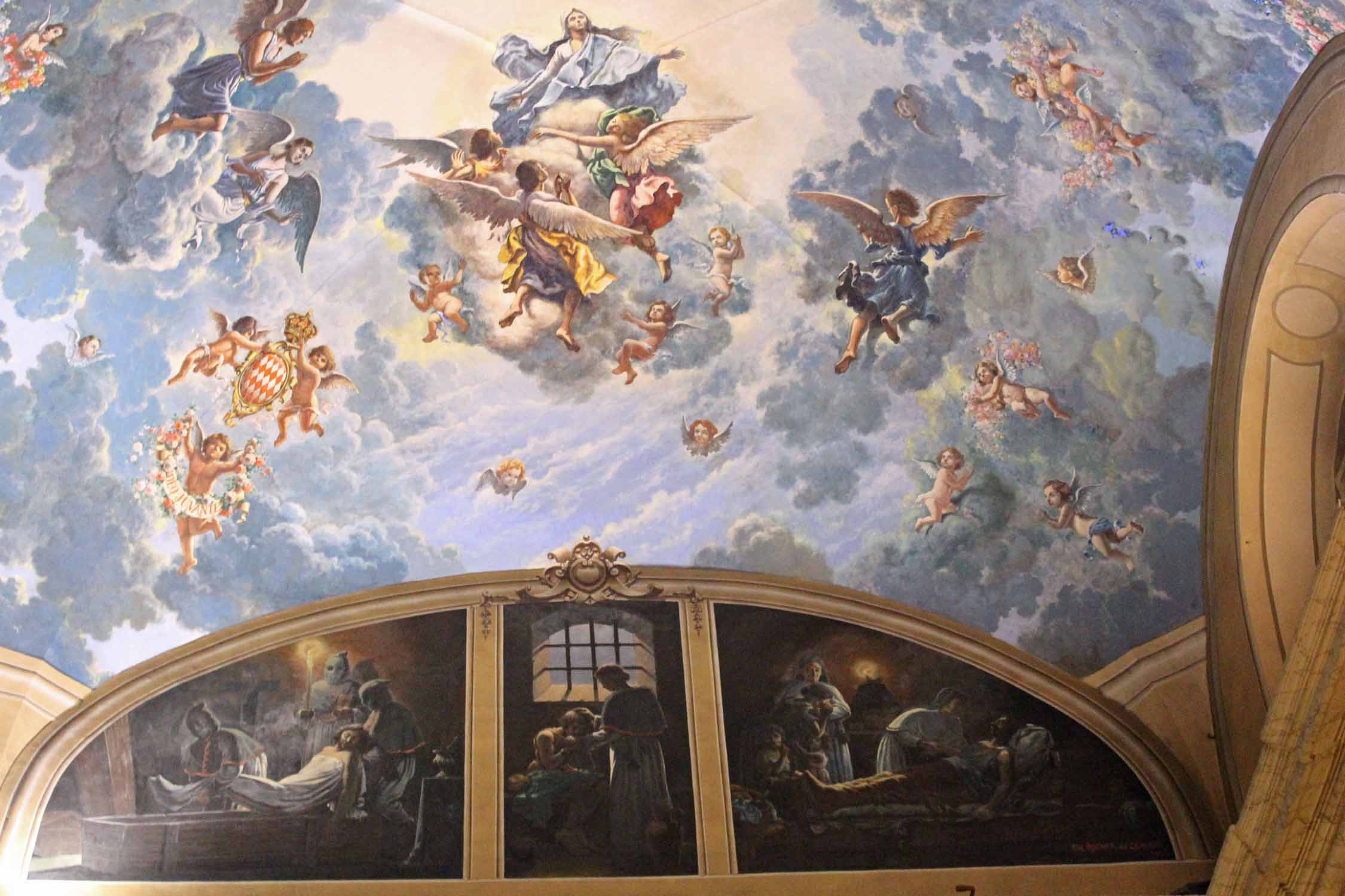 Principauté de Monaco, chapelle de la Miséricorde, peintures
