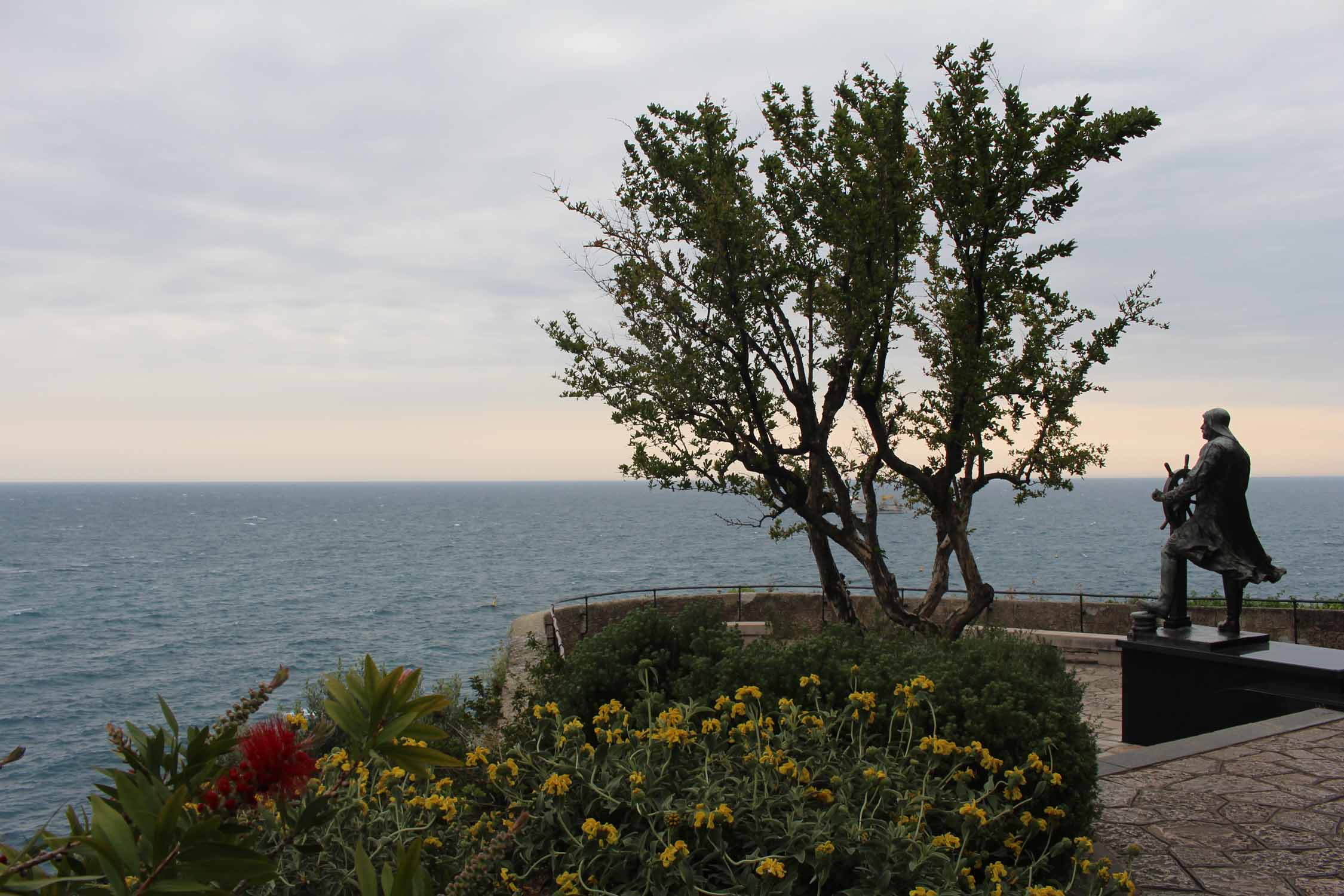 Principauté de Monaco, statue prince Albert Ier, jardins Saint-Martin