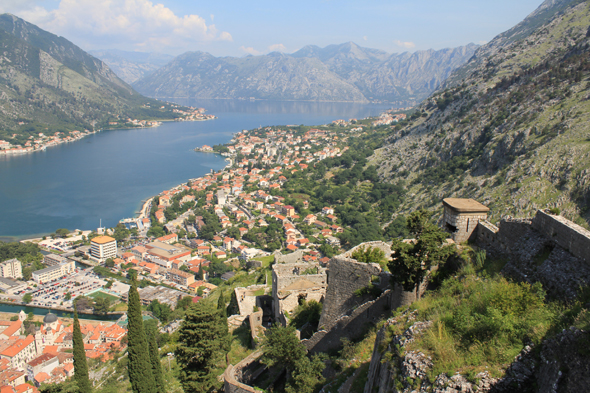 Kotor, remparts, vue